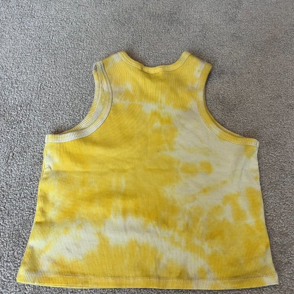 GRATEFUL DEAD - Cropped Baby Tank - Tie Dye Yellow - Size L - Picture 2 of 4